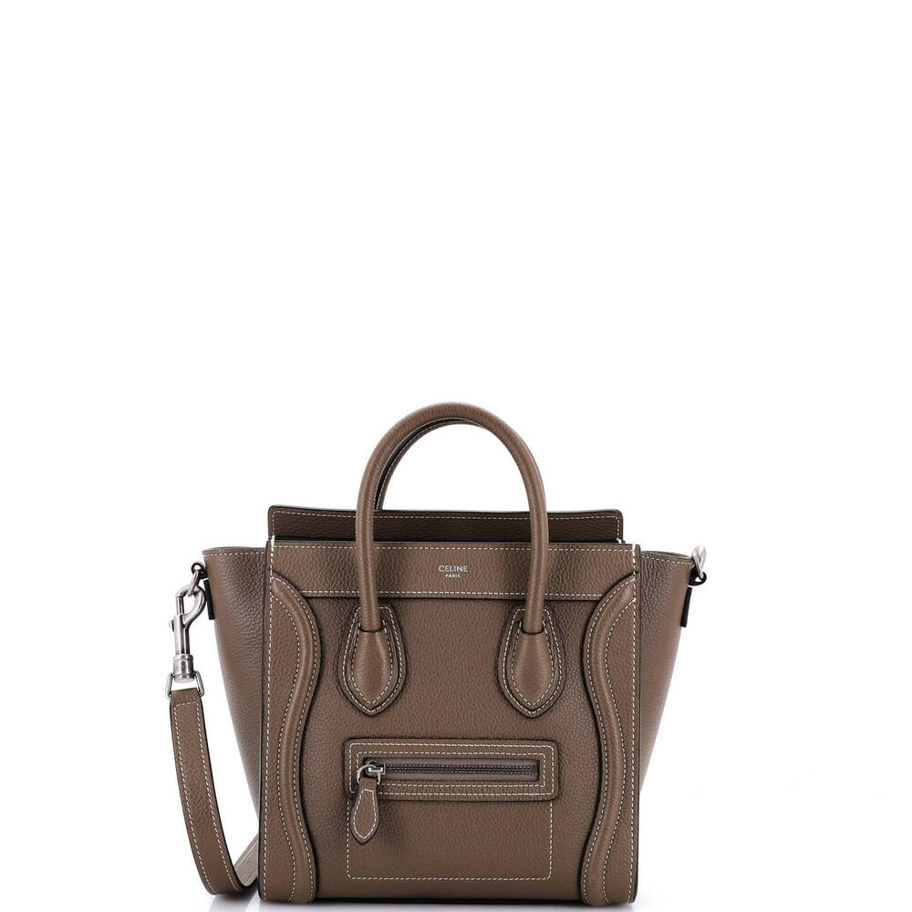 Celine Nano Luggage Bag Grainy Leather